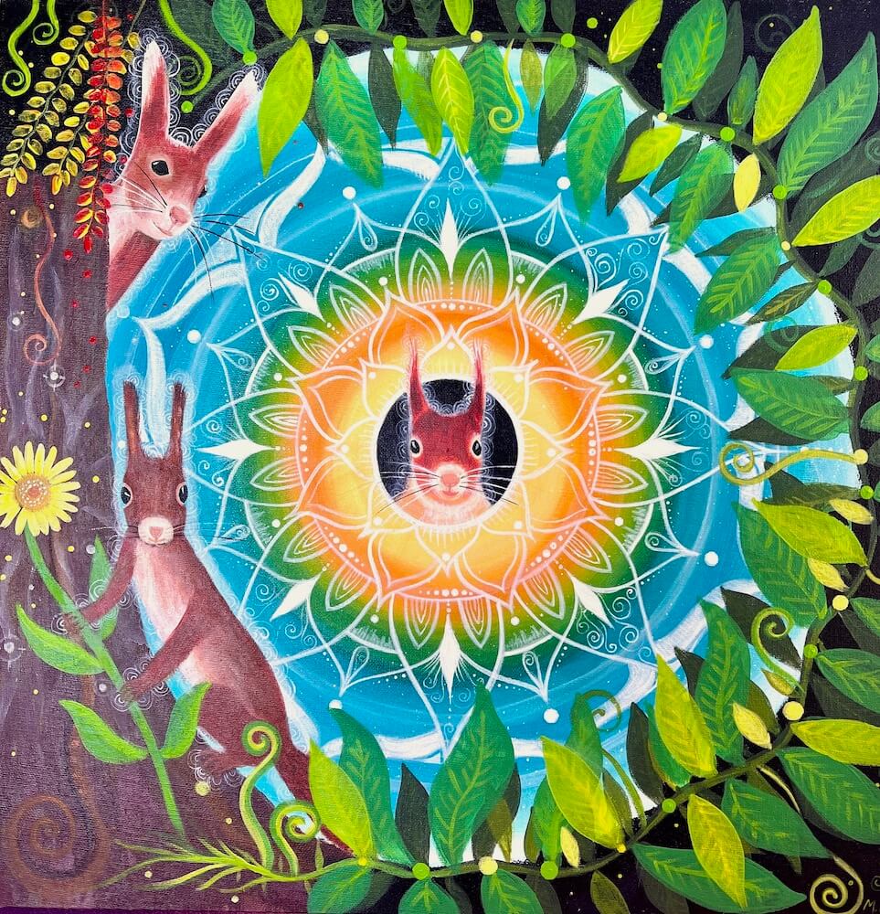 Eichhörnchen Mandala Krafttier Bild⎥miriamlindaweiss.de